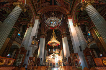 interior of Cathedral of Saint Minas located in the city of Heraklion