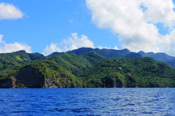 View of the coastline, St. Lucia, West Indies