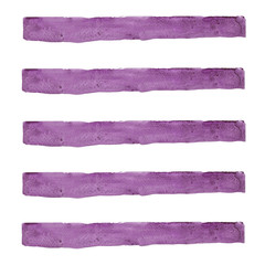 Watercolor violet stripes on a white background. Use for invitations, birthdays, menus.