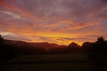 Sunset over the mountains of Minas Gerais.
