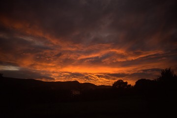 Sunset over the mountains of Minas Gerais.