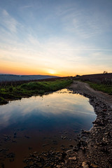 reflet soleil coucher