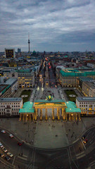 Obraz premium City Landscape Buildings Landmarks Berlin Germany Deutschland Europe Church Brandenburger Tor Brandenburg Gate 