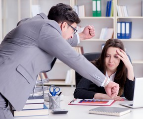 Office conflict between man and woman