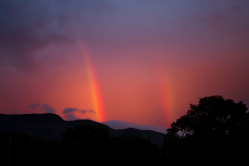 Double rainbow over the mountains of Minas Gerais.