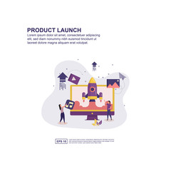 Product launch concept vector illustration flat design for presentation, social media promotion, banner, and more