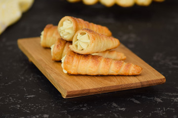 Delicious cream horns filled with vanilla cream.