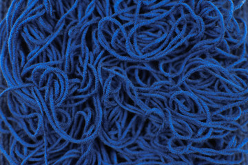 Classic blue. Knitted fabric. Knitted fabric background. Pantone color 2020. Color trend.