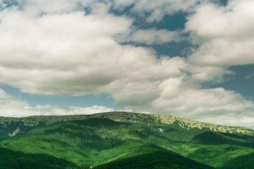 Fototapeta premium Panorama of the Carpathian Mountains