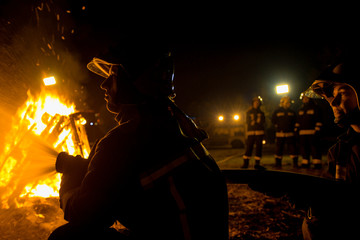 Firefighters during an operation