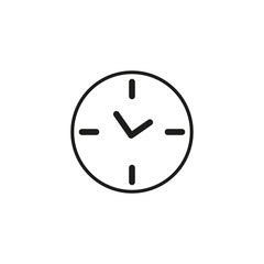Clock icon in trendy flat style isolated on background. Clock icon page symbol for your web site design Clock icon logo, app, UI. Clock icon Vector illustration.