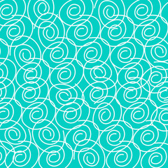 Fototapeta na wymiar Blue decorative abstract swirl pattern