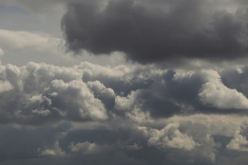 Dramatic sky with stormy clouds