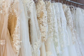 Beautiful expensive wedding dresses.