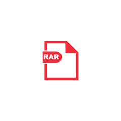 RAR file format icon vector design symbol