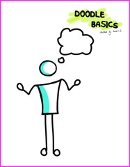 People Strichmännchen Doodle Sketchnote Template for Workshops, Seminar, Flipchart and Graphic Recording