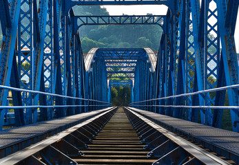 Iron bridge for train.