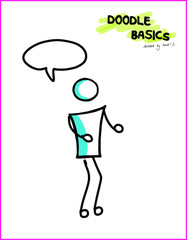 People Strichmännchen Doodle Sketchnote Template for Workshops, Seminar, Flipchart and Graphic Recording