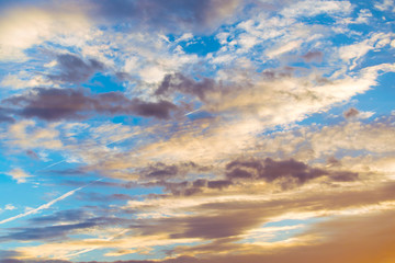 Sunrise with a dramatic sky