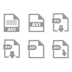 AVI file format icon vector design symbol