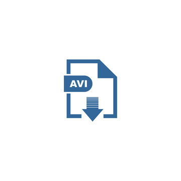 AVI file format icon vector design symbol