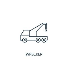 Fototapeta na wymiar Wrecker concept line icon. Simple element illustration