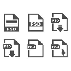 PSD file format icon vector design symbol