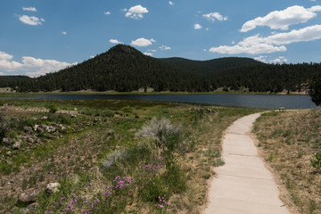 Walking path, Quemado Lake, New Mexico.