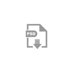 PSD file format icon vector design symbol