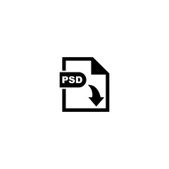 PSD file format icon vector design symbol