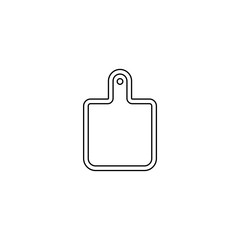 Cutting board icon. Kitchen tool symbol. Logo design element