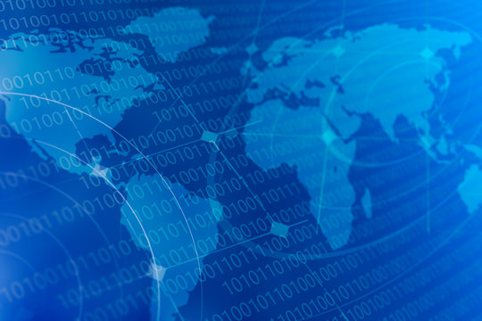 Internet Technologie Weltkarte Hintergrund