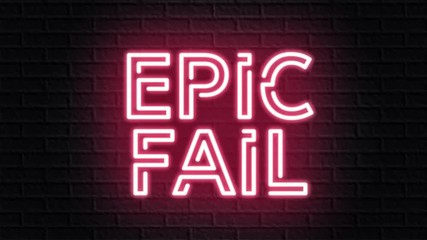 red neon video animation epic fail