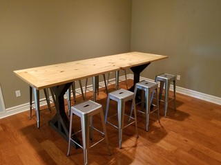 table and chairs in empty room