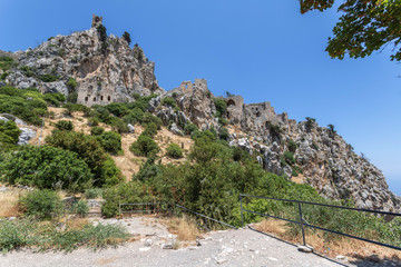 Fototapeta na wymiar Saint Hilarion Castle, Kyrenia mountain range, Cyprus