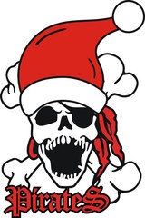 Santa Pirates Cross Bone celebrate Christmas
