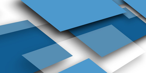 Modern blue background overlap paper with blank space for your text