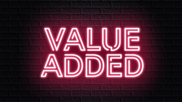 red neon video animation value added