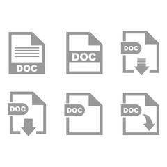 DOC file format icon vector design symbol