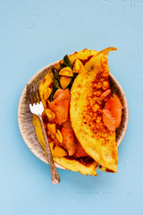 Omelette with smoked salmon