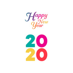 Happy new year banner design, vector illustration template
