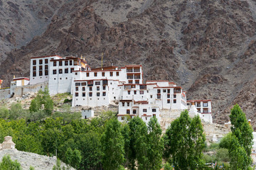 Ladakh, India - Aug 20 2019 - Likir Monastery (Likir Gompa) in Ladakh, Jammu and Kashmir, India. The Monastery was Rebuilt in 1065.