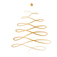 abstract christmas tree on white background