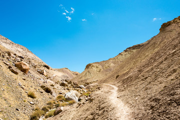 Ladakh, India - Aug 21 2019 - Beautiful scenic view from Between Likir and Yangtang in Sham Valley, Ladakh, Jammu and Kashmir, India.