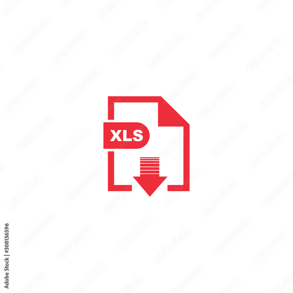 Poster xls file format icon vector design symbol