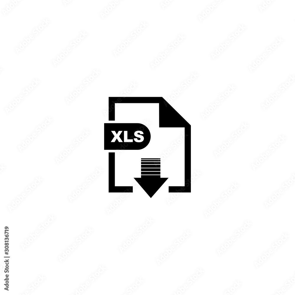 Poster xls file format icon vector design symbol