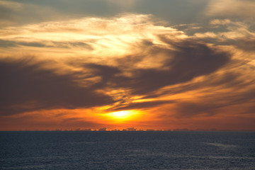 corse, coucher de soleil sur les sanguinaires,
