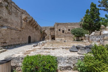 Fototapeta na wymiar Kyrenia Castle courtyard in Kyrenia, Cyprus