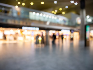 Blurred background the airport with people