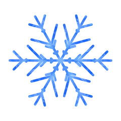 Abstract design template with polygonal snowflake for decoration design. Vector decorative background. Winter symbol. Low poly banner with snowflake on white background for decorative design.